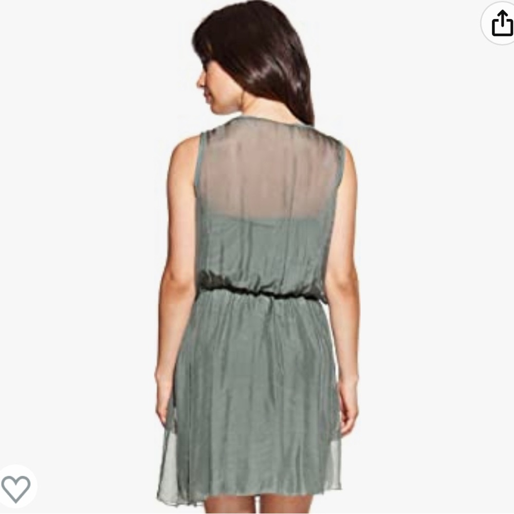 Laura Moretti Made in Italy 100% Silk Olive Green Sleeveless Dress Women… - Picture 4 of 16